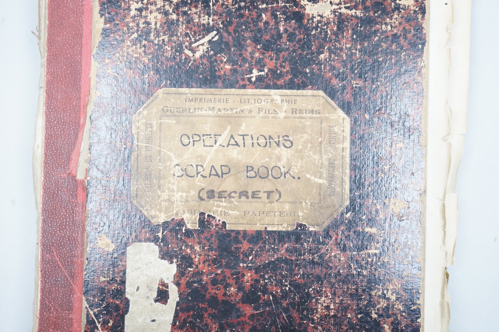A WWII RAF operations scrapbook relating to RAF Bawtry, dating from 1939 onwards, containing related newspaper cuttings, pamphlets, including photographs of HRH the Duchess of Gloucester visiting Bawtry, photographs show